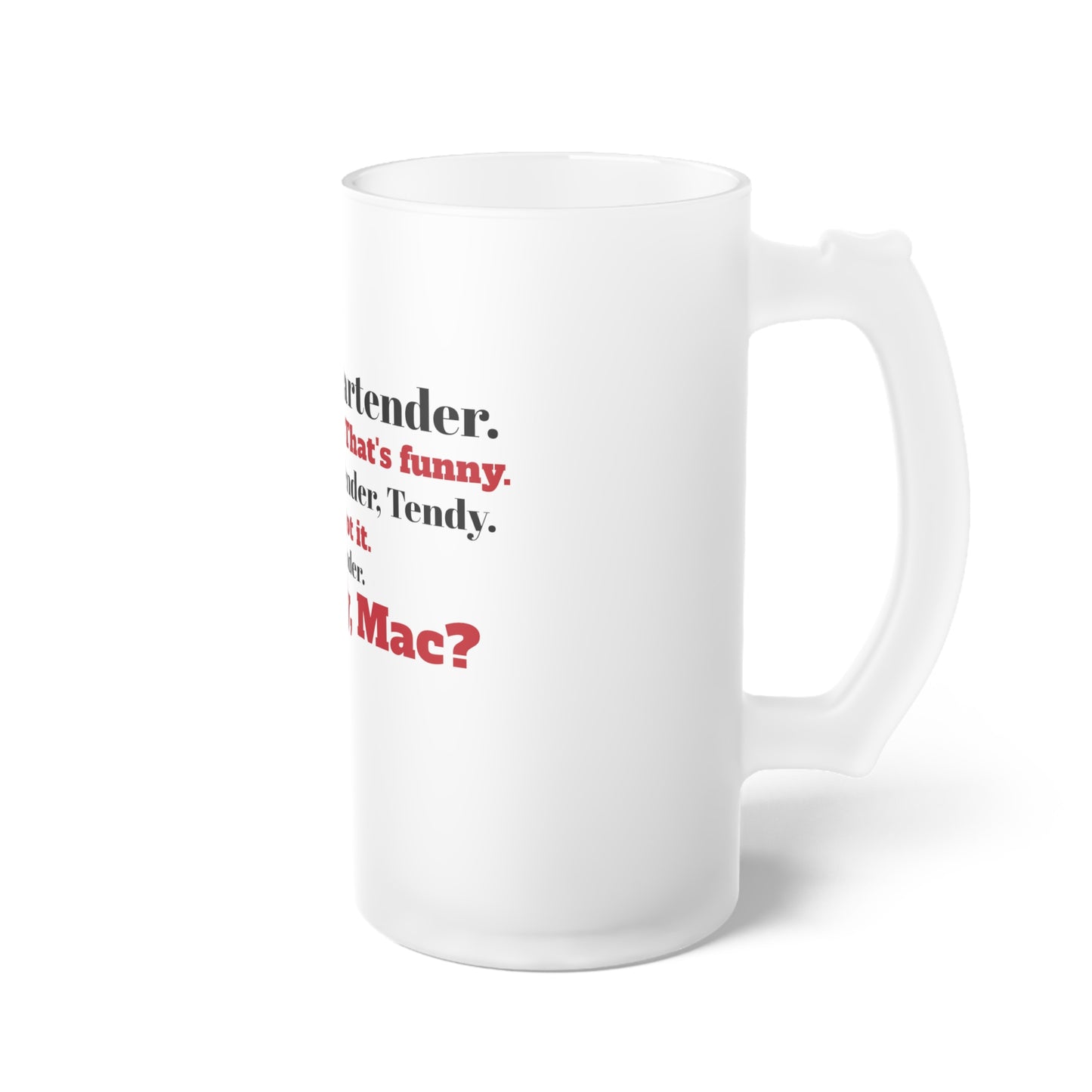 Beartender Frosted Beer Mug
