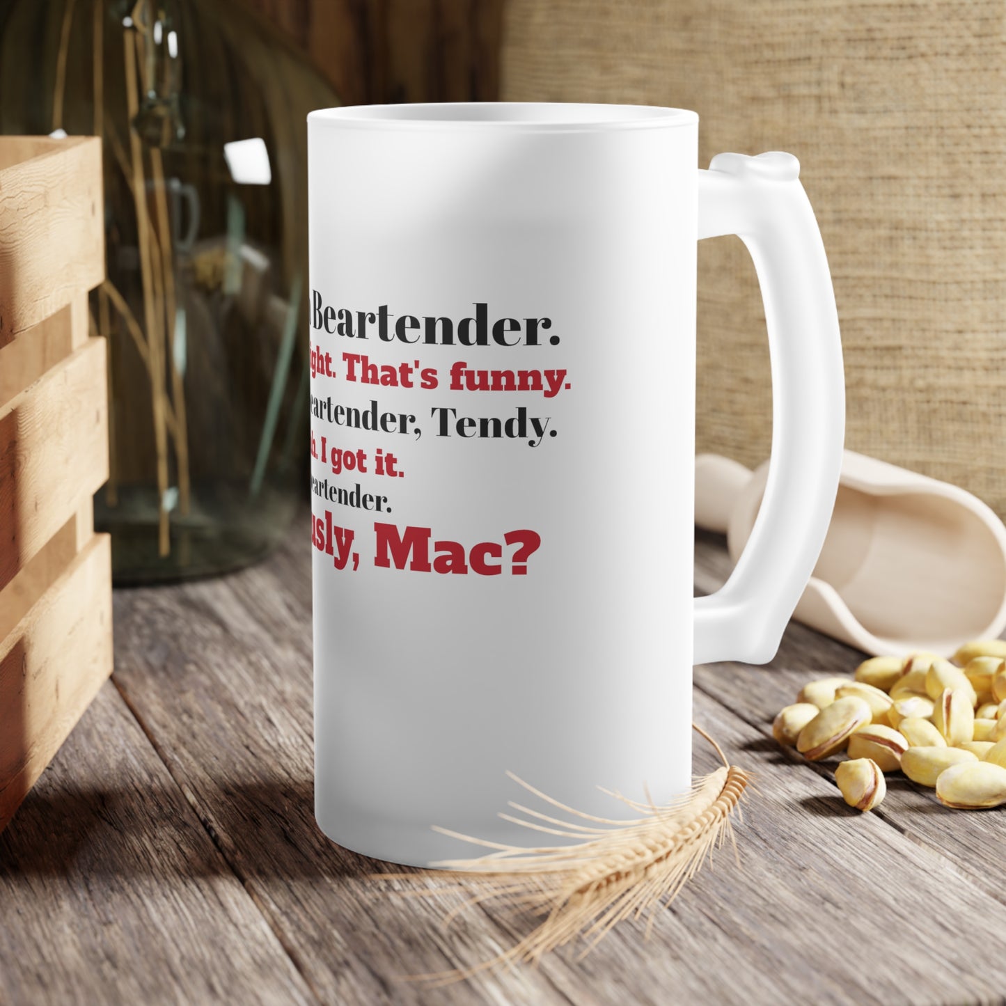 Beartender Frosted Beer Mug