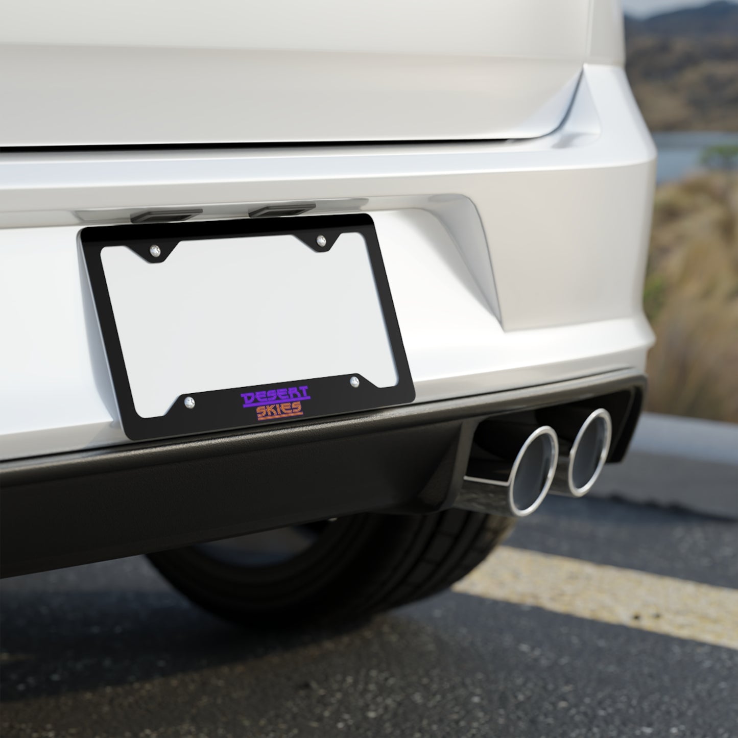 Desert Skies Metal License Plate Frame